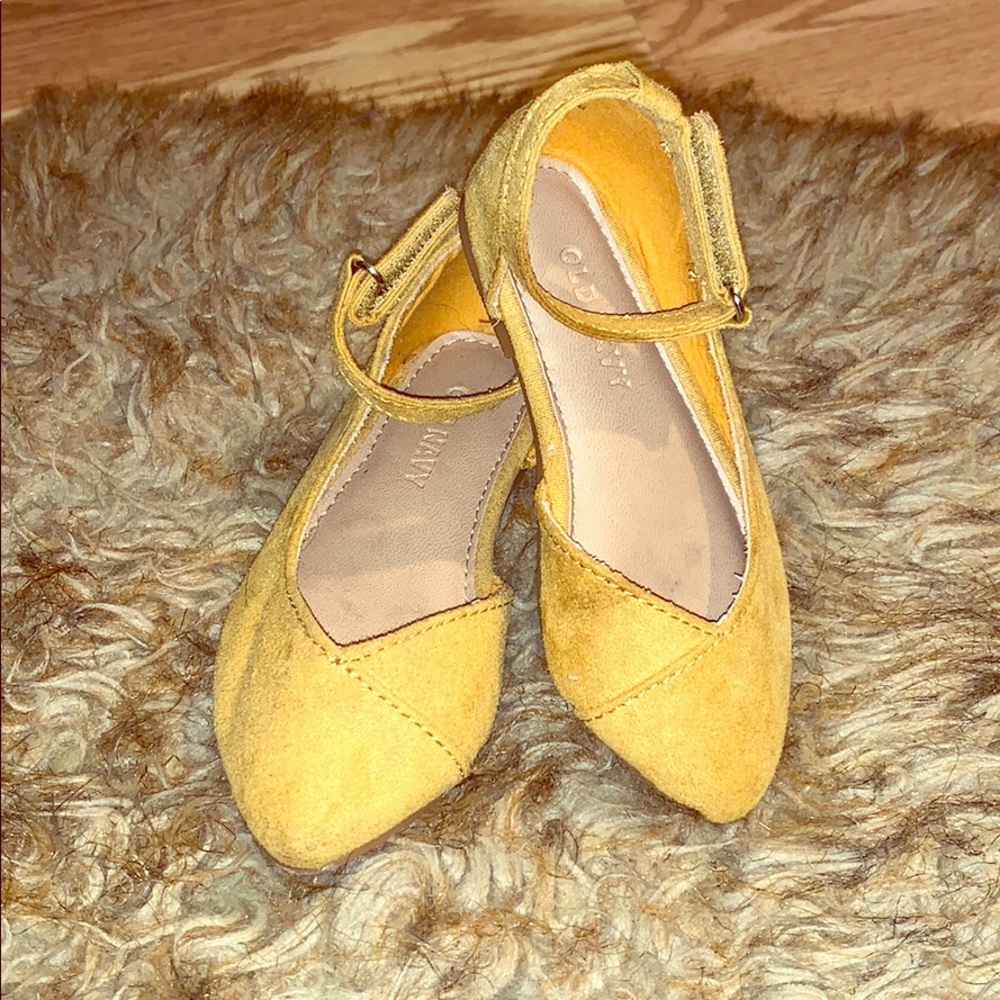 Mustard colored flats